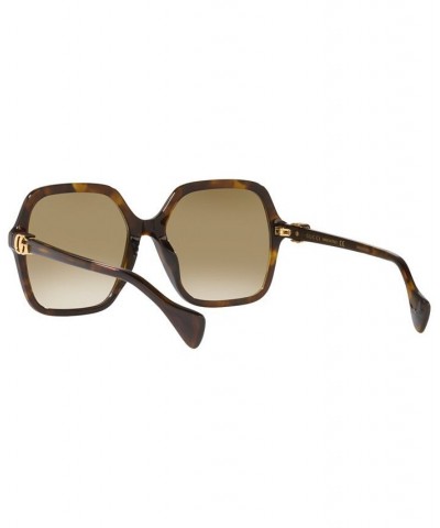 Women's GG1072SA 56 Sunglasses GC00184056-X Brown $121.80 Womens