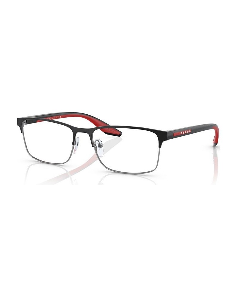 Men's Rectangle Eyeglasses PS 50PV57-O Black/Silver-Tone $42.98 Mens