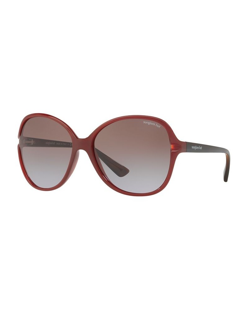 Sunglasses HU2001 60 RED/BROWN GRADIENT $22.77 Unisex