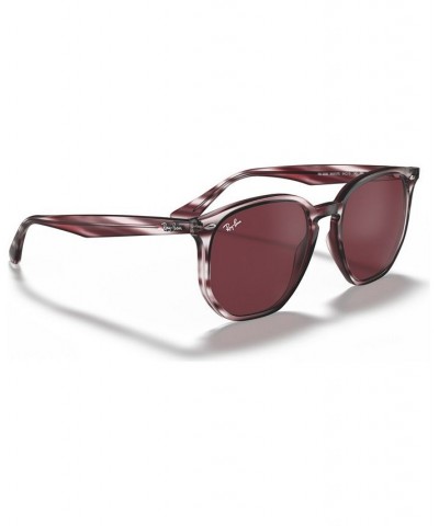 Unisex Sunglasses STRIPED BORDEAUX HAVANA/DARK VIOLET $25.67 Unisex