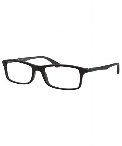 RB7017 Unisex Rectangle Eyeglasses Matte Blac $51.57 Unisex