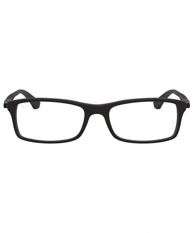 RB7017 Unisex Rectangle Eyeglasses Matte Blac $51.57 Unisex