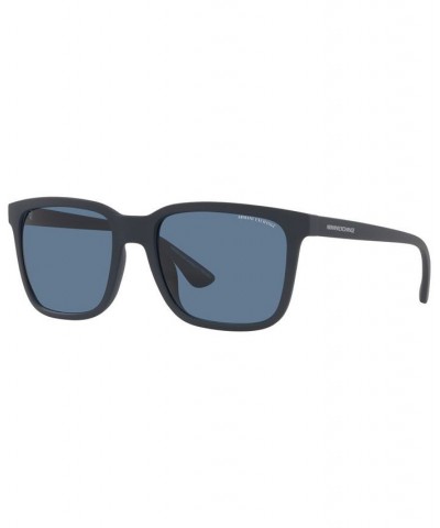 Men's Sunglasses AX4112SU 55 Matte Blue $10.66 Mens