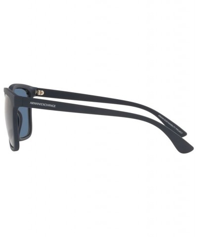 Men's Sunglasses AX4112SU 55 Matte Blue $10.66 Mens