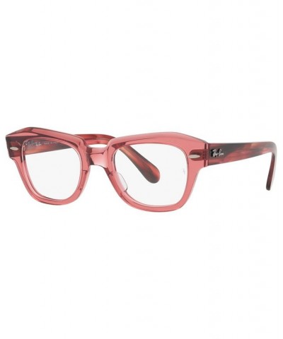 RB5486 State Street Unisex Irregular Eyeglasses Transparent Pink $22.55 Unisex