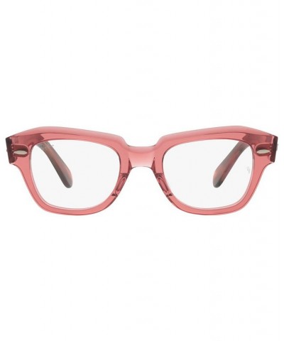 RB5486 State Street Unisex Irregular Eyeglasses Transparent Pink $22.55 Unisex