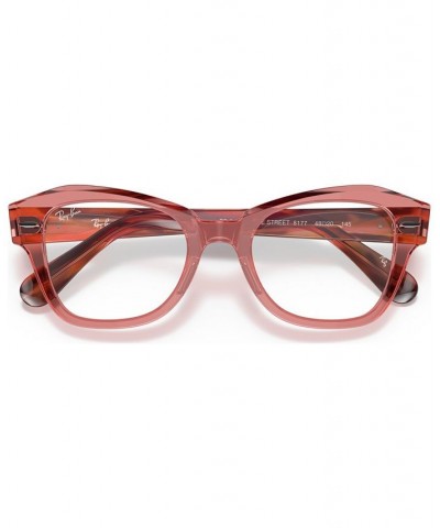 RB5486 State Street Unisex Irregular Eyeglasses Transparent Pink $22.55 Unisex