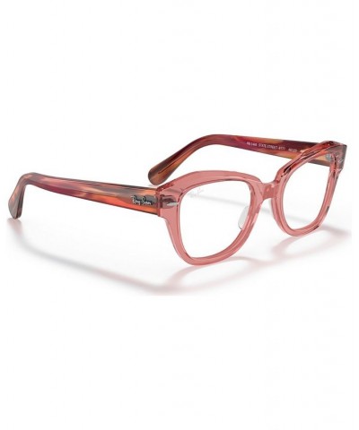 RB5486 State Street Unisex Irregular Eyeglasses Transparent Pink $22.55 Unisex