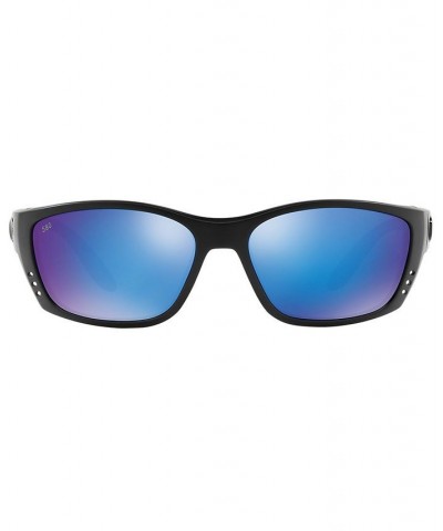 Polarized Sunglasses FISCH 64 BLACK BLACK/BLUE MIRROR $35.49 Unisex