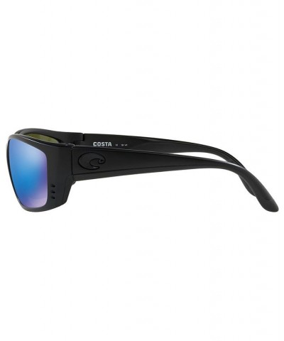 Polarized Sunglasses FISCH 64 BLACK BLACK/BLUE MIRROR $35.49 Unisex