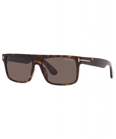 Men's FT0999 58 Sunglasses TR00153158-X Brown Dark $55.90 Mens