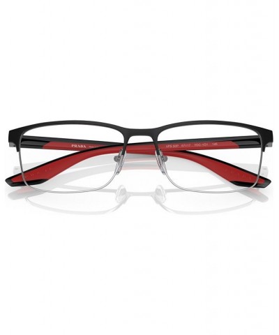 Men's Rectangle Eyeglasses PS 50PV57-O Black/Silver-Tone $42.98 Mens