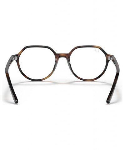 RB9095V Thalia Optics Unisex Square Eyeglasses Transparent Brown $13.26 Unisex