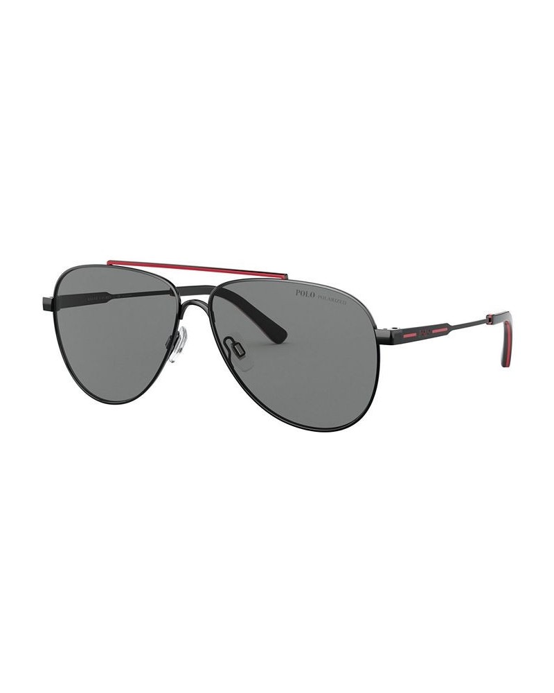 Men's Polarized Sunglasses PH3126 BLACK/RED/POLAR GRAY $43.47 Mens