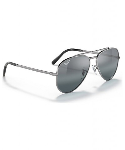 Unisex Polarized Sunglasses New Aviator Sunglass Hut Exclusive Gunmetal $74.40 Unisex