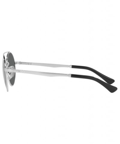 Unisex Sunglasses PO2496S 52 Silver-Tone $56.95 Unisex