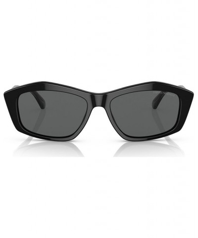 Women's Sunglasses EA418755-X Shiny Transparent Gray $37.00 Womens