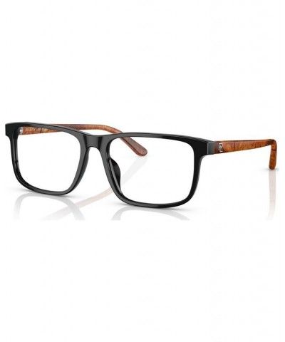 Men's Rectangle Eyeglasses RL6225U56-O Matte Transparent Gray $27.30 Mens