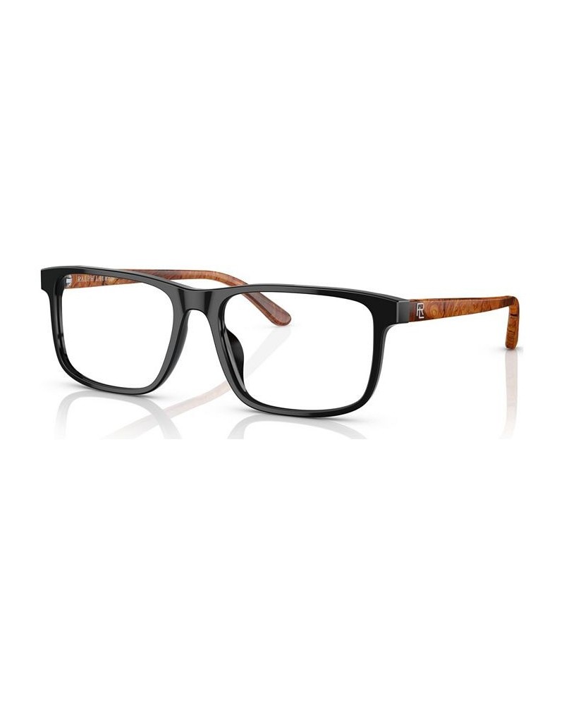 Men's Rectangle Eyeglasses RL6225U56-O Matte Transparent Gray $27.30 Mens