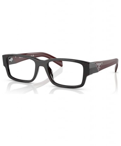 Men's Rectangle Eyeglasses PR 07ZV53-O Black $117.45 Mens