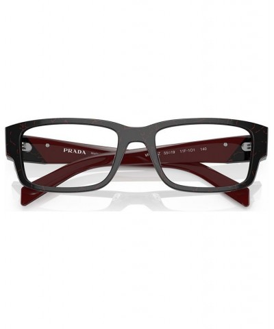 Men's Rectangle Eyeglasses PR 07ZV53-O Black $117.45 Mens