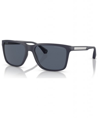 Men's Sunglasses EA404756-X Matte Blue $44.40 Mens