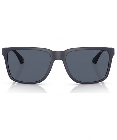 Men's Sunglasses EA404756-X Matte Blue $44.40 Mens