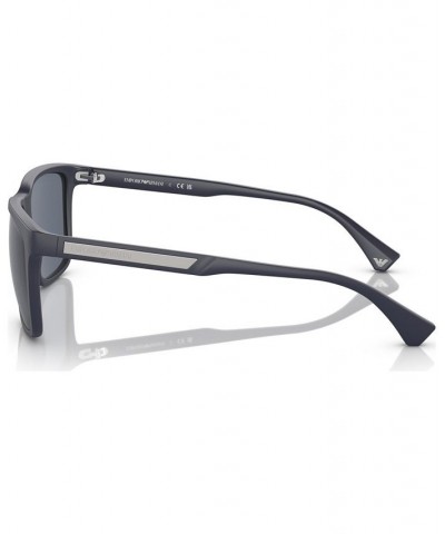 Men's Sunglasses EA404756-X Matte Blue $44.40 Mens