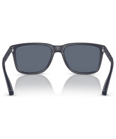 Men's Sunglasses EA404756-X Matte Blue $44.40 Mens