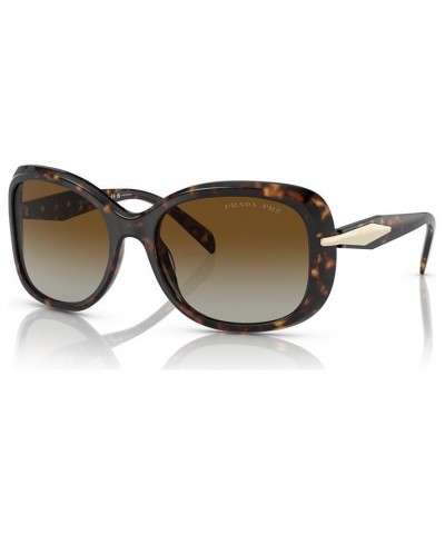 Women's Polarized Sunglasses PR 04ZS57-YP Tortoise $59.36 Womens
