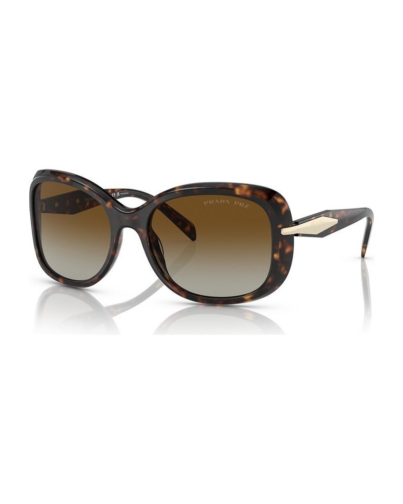 Women's Polarized Sunglasses PR 04ZS57-YP Tortoise $59.36 Womens