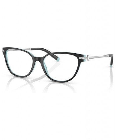 Women's Cat Eye Eyeglasses TF2223B52-O Black on Tiffany Blue $40.60 Womens