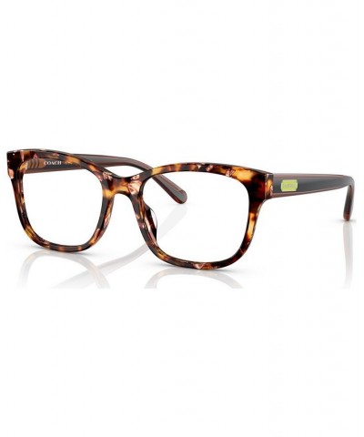 Women's Square Eyeglasses HC6197U53-O Pearlescent Amber Tortoise $56.84 Womens