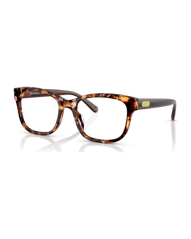 Women's Square Eyeglasses HC6197U53-O Pearlescent Amber Tortoise $56.84 Womens