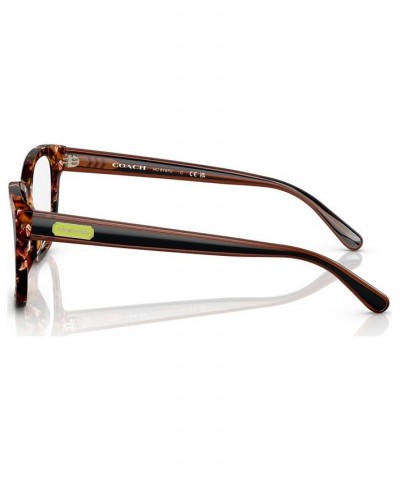 Women's Square Eyeglasses HC6197U53-O Pearlescent Amber Tortoise $56.84 Womens