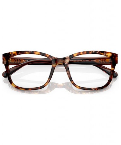 Women's Square Eyeglasses HC6197U53-O Pearlescent Amber Tortoise $56.84 Womens