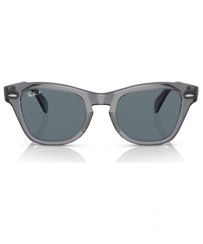 Unisex Polarized Sunglasses RB0707S53-P Transparent Gray $53.76 Unisex