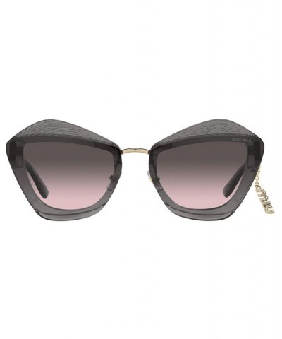 Women's Sunglasses MU 01XS 67 DARK GREY TRANSPARENT/PINK GRADIENT GREY $103.84 Womens