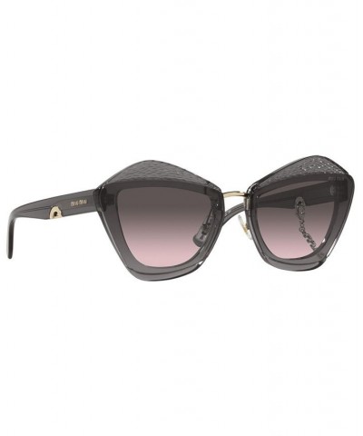 Women's Sunglasses MU 01XS 67 DARK GREY TRANSPARENT/PINK GRADIENT GREY $103.84 Womens