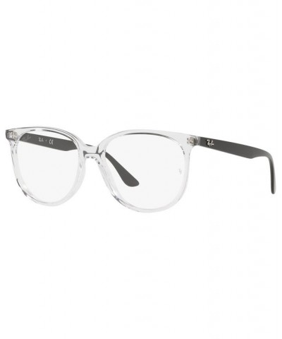 RB4378V Optics Women's Square Low Bridge Fit Eyeglasses Transparent Gray $27.72 Womens