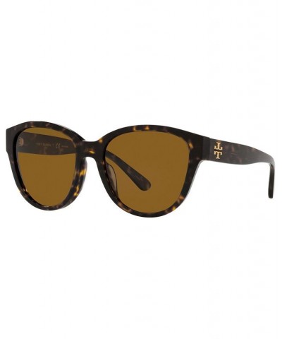 Women's Polarized Sunglasses TY7163U 54 DARK TORTOISE/SOLID DARK BROWN POLAR $29.68 Womens