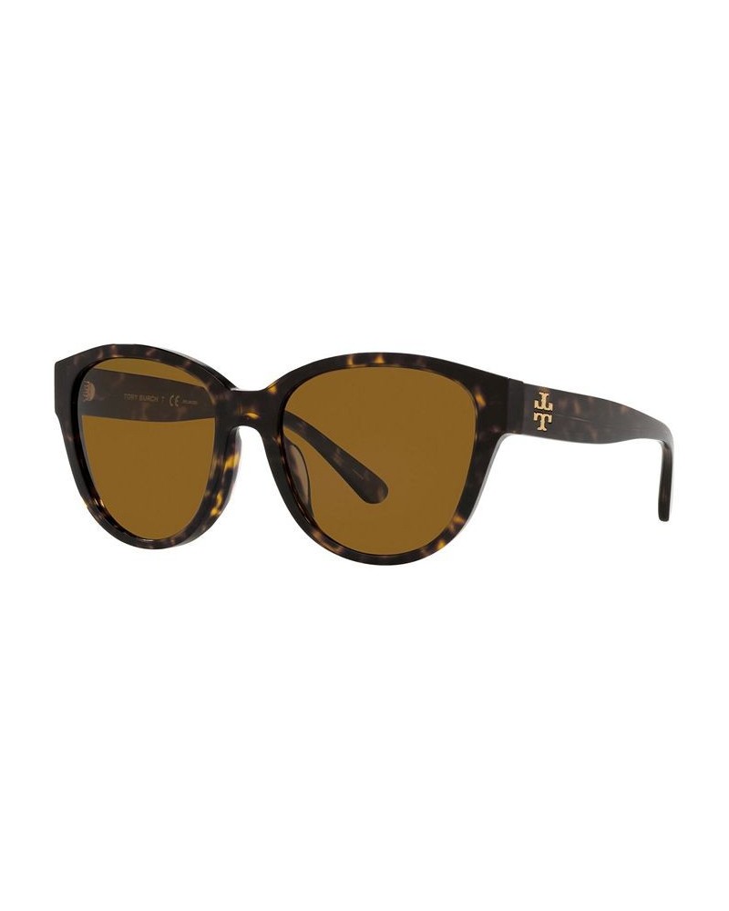 Women's Polarized Sunglasses TY7163U 54 DARK TORTOISE/SOLID DARK BROWN POLAR $29.68 Womens