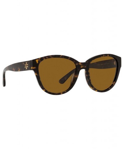 Women's Polarized Sunglasses TY7163U 54 DARK TORTOISE/SOLID DARK BROWN POLAR $29.68 Womens