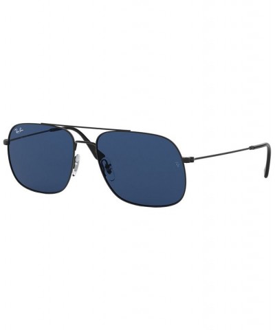 ANDREA Sunglasses RB3595 59 RUBBER BLACK/DARK BLUE $13.74 Unisex