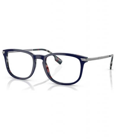 Men's Rectangle Eyeglasses BE236956-O Top Blue On Navy Check $49.81 Mens