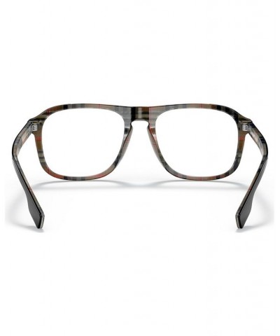 Men's Rectangle Eyeglasses BE235054-O Top Black on Vintage-Like Check $70.32 Mens