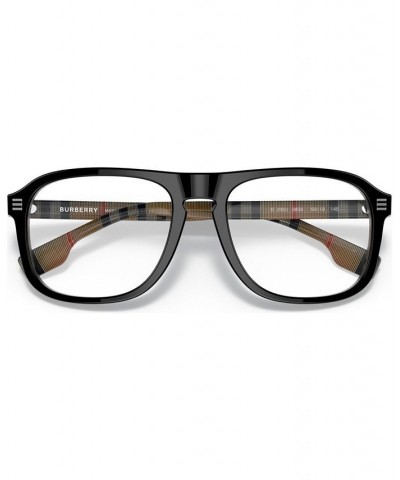 Men's Rectangle Eyeglasses BE235054-O Top Black on Vintage-Like Check $70.32 Mens