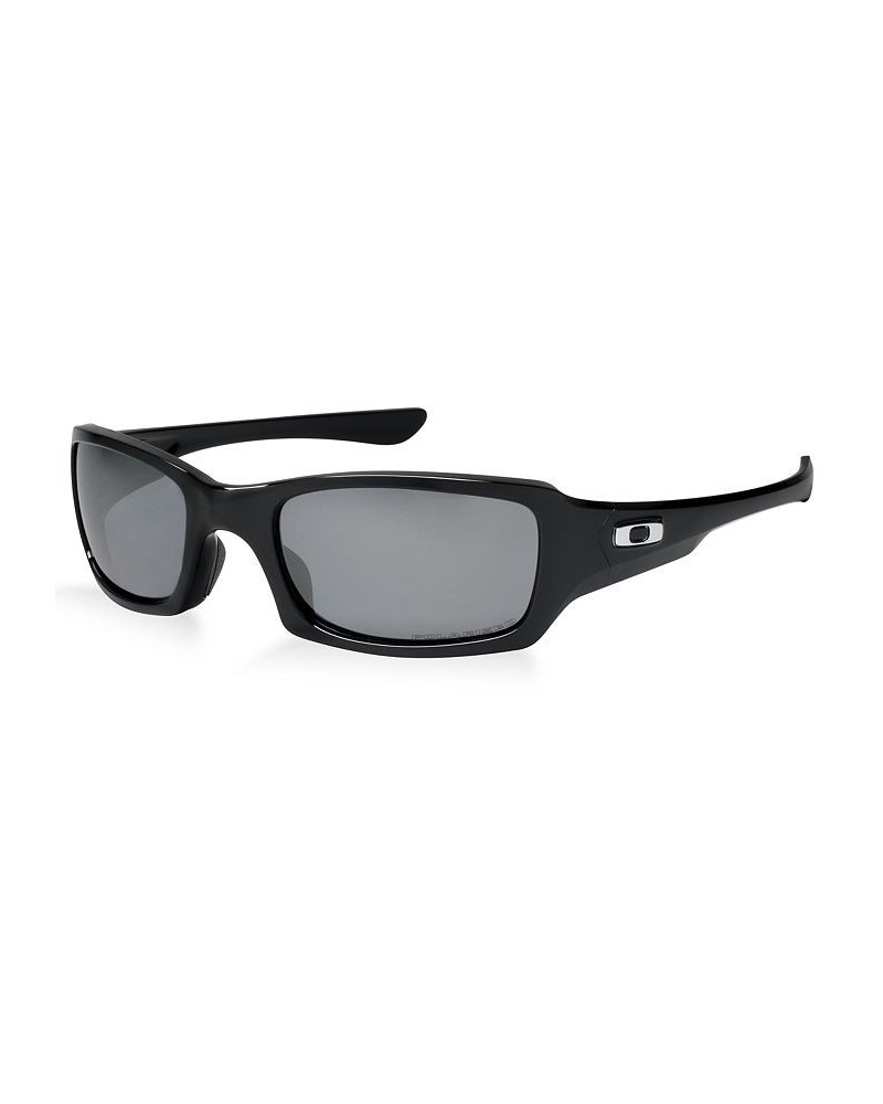 Polarized Sunglasses OO9238 FIVES SQUAREDP BLACK SHINY/BLACK MIR POL $45.63 Unisex