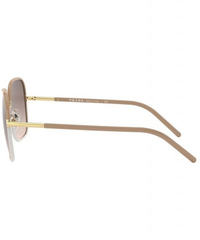 Sunglasses 0PR 67XS BEIGE/WHITE/LT BROWN GRAD LT GREY $77.33 Unisex