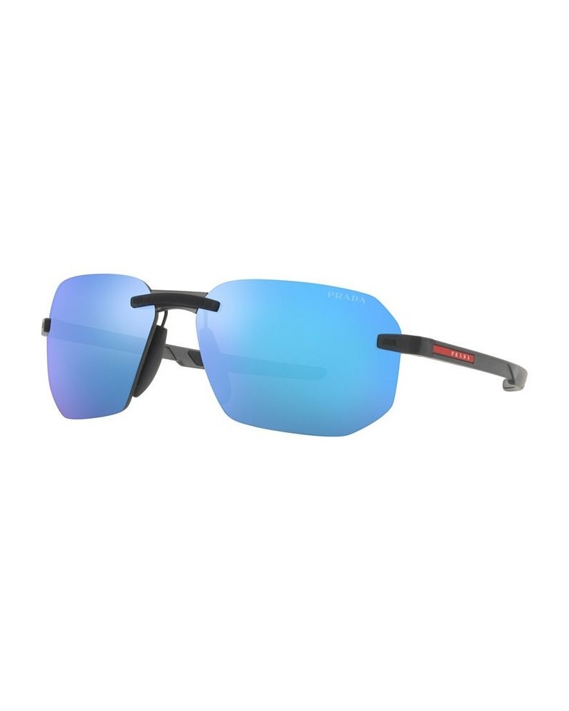 Men's Sunglasses 62 Gray Rubber Transparent $95.48 Mens